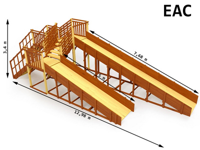Зимняя горка TORUDA Север - 7/5 (скаты 5 м и 7,68 м)