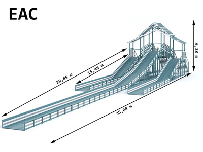 Зимняя горка TORUDA Север-11/1 (3 ската, цвет - серый индиго)
