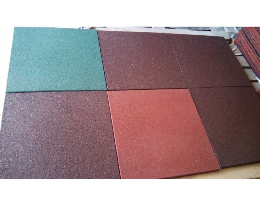 Резиновая плитка из крошки 500x500 (16 мм) - вид 5