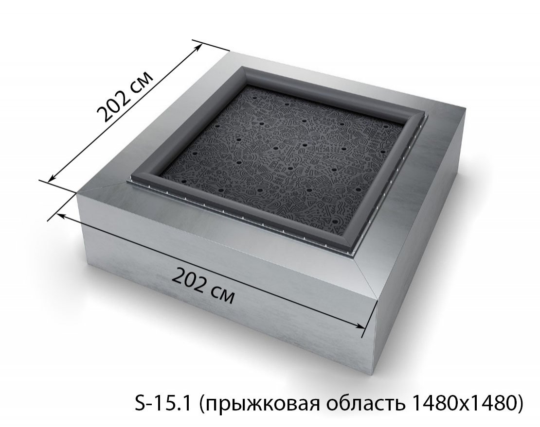 Батут квадратный Веселун-непоседа 1 - вид 2