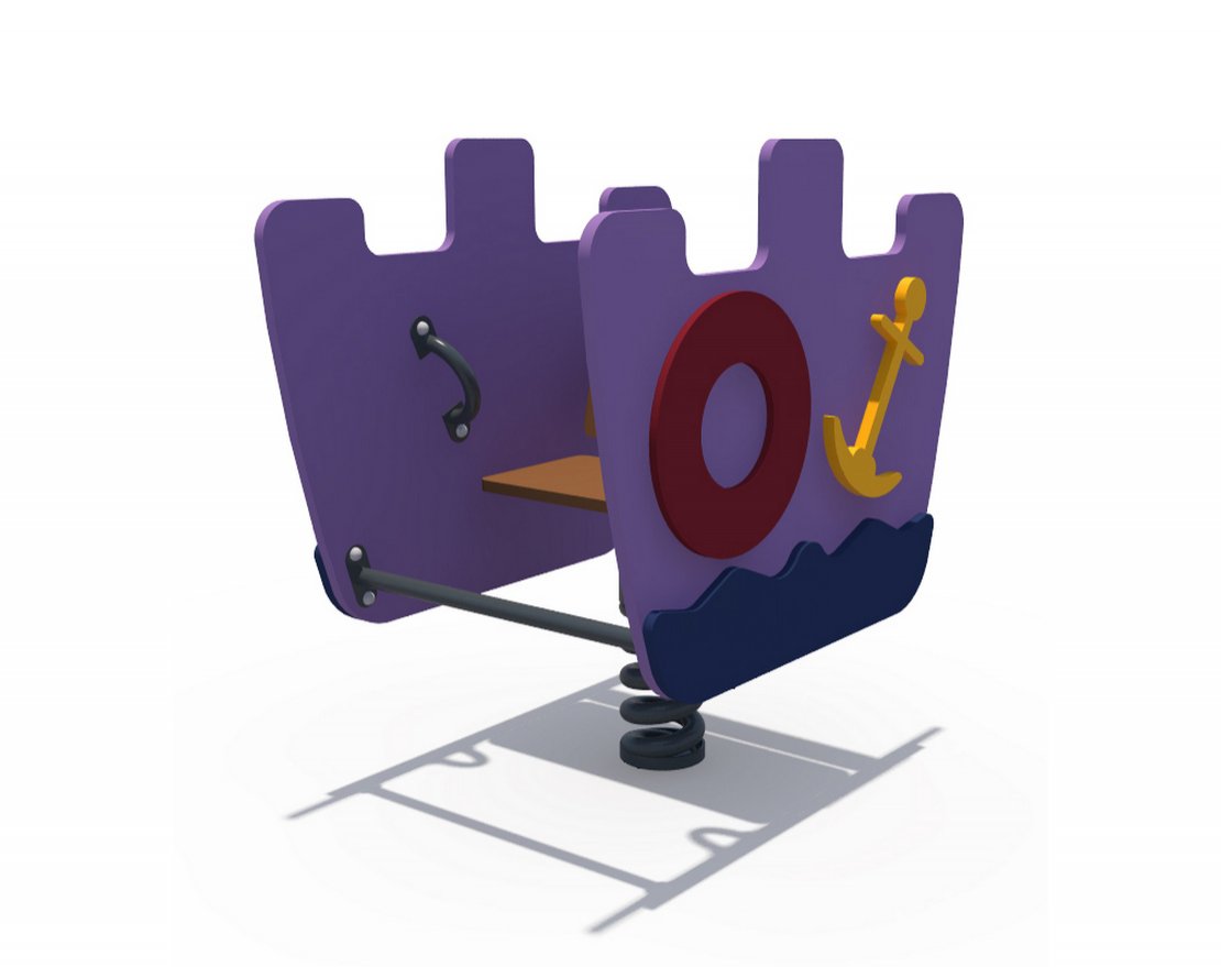 Детская качалка на пружине Кораблик ИО 05270 - вид 2