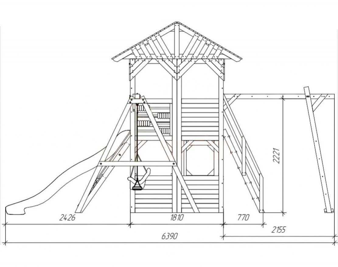 Детский игровой комплекс Домик приключений 1 - вид 3