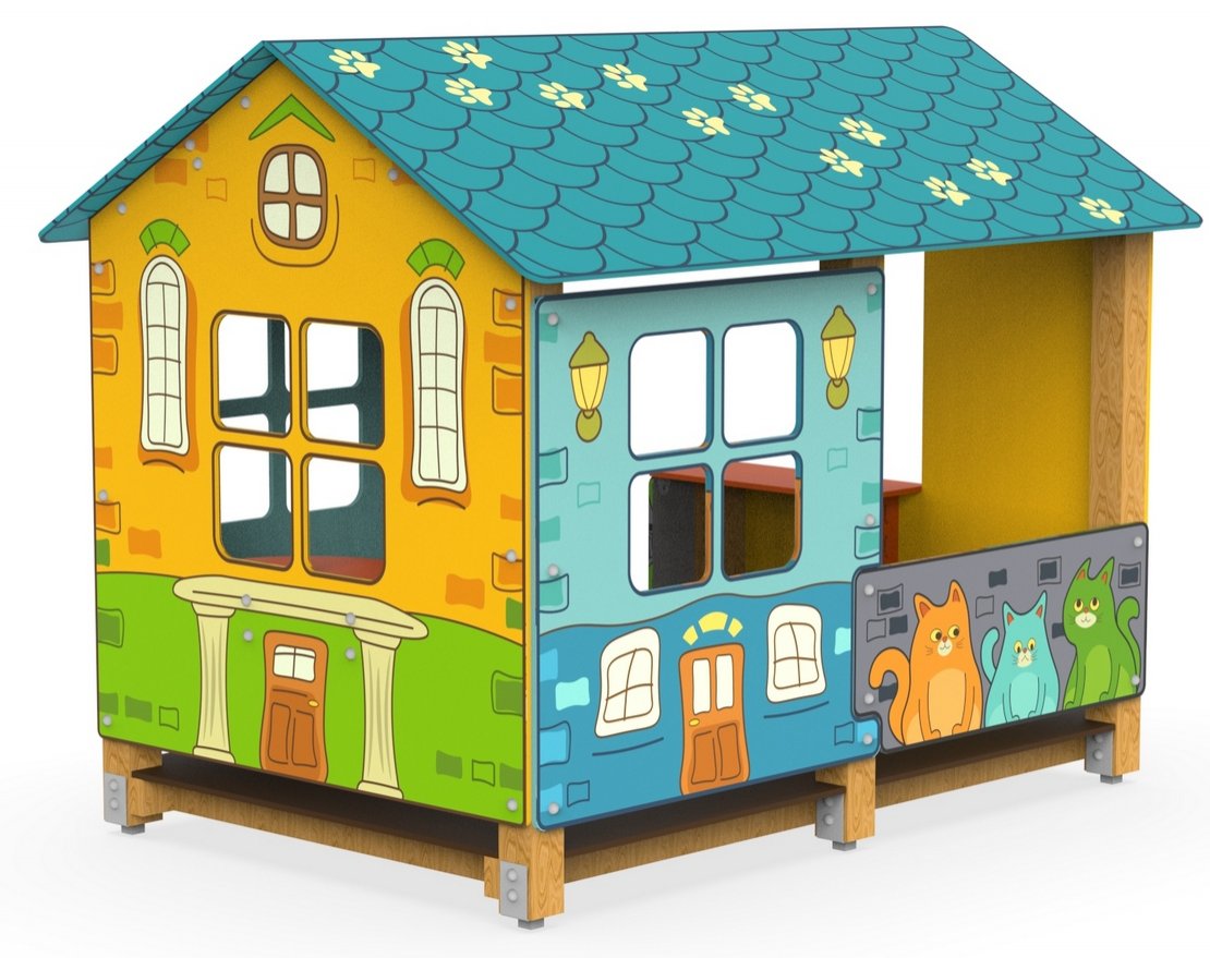 Домик-беседка с часами Городской стиль 1 - вид 2