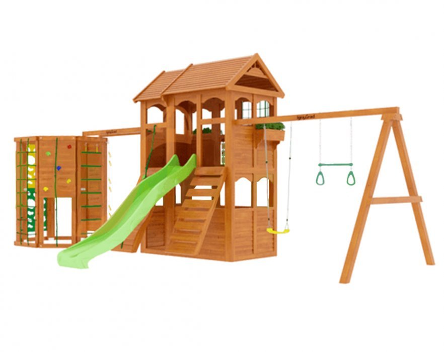 Детская деревянная площадка для дачи "Клубный домик 2 с WorkOut" - вид 3