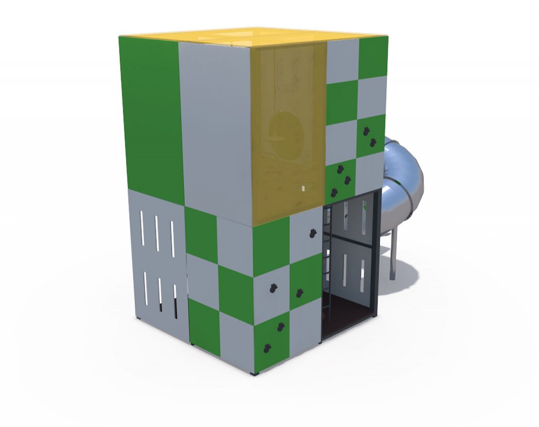 Игровой комплекс ДИО 10116 (закрытая винтовая горка из нержавеющей стали Н-2000) - вид 2