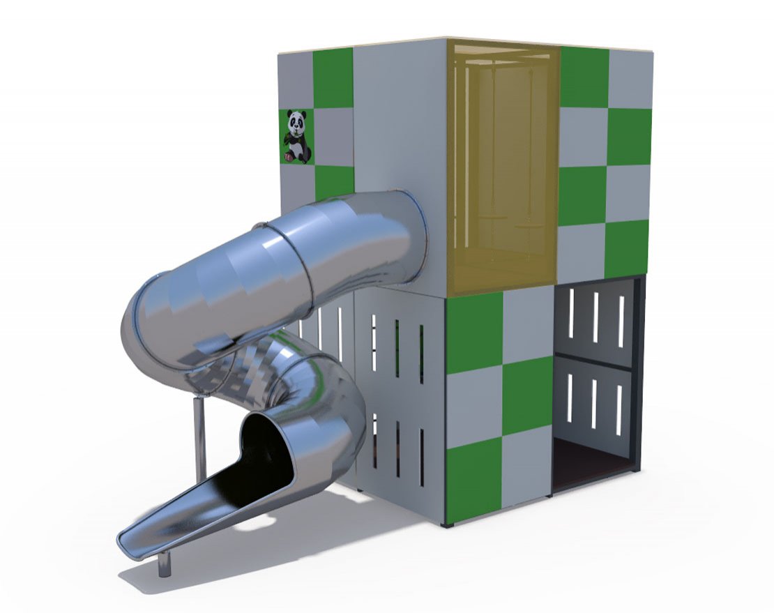 Игровой комплекс ДИО 10116 (закрытая винтовая горка из нержавеющей стали Н-2000) - вид 4