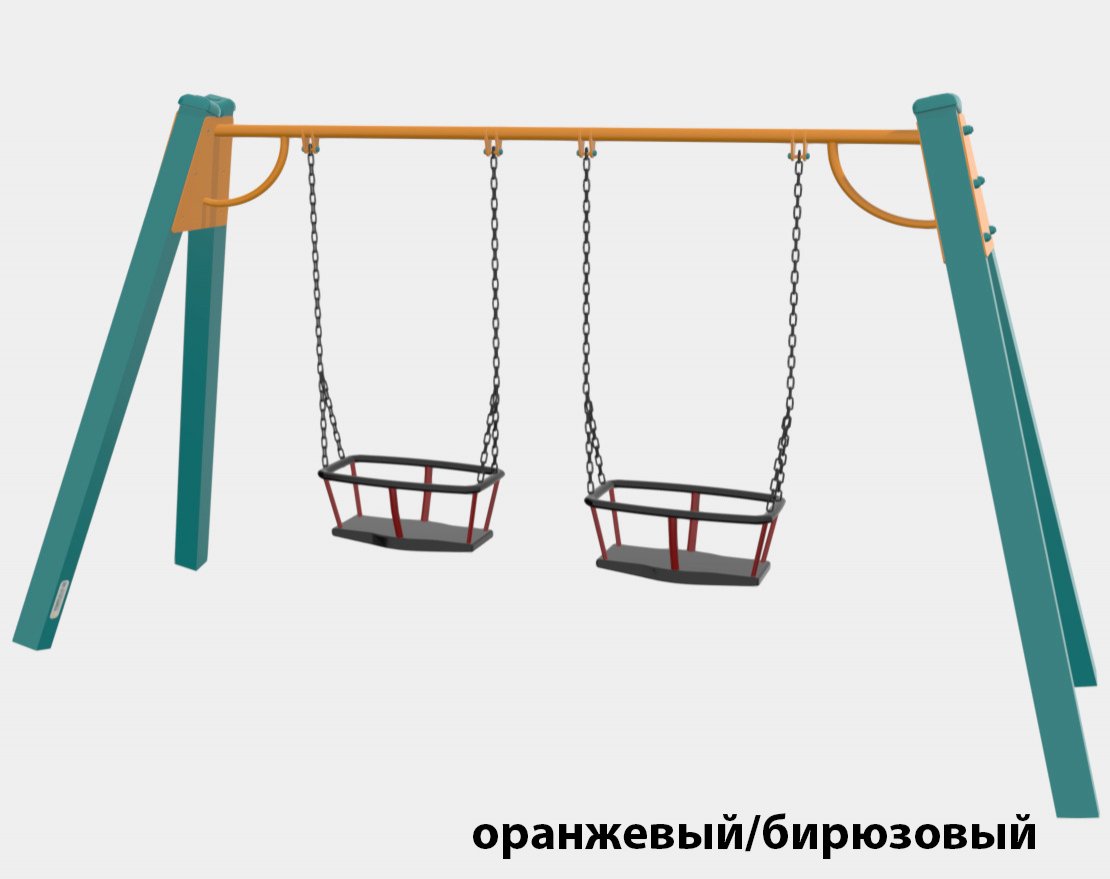 Качели на металлических стойках TORUDA 01250 (две качели для малышей) - вид 2