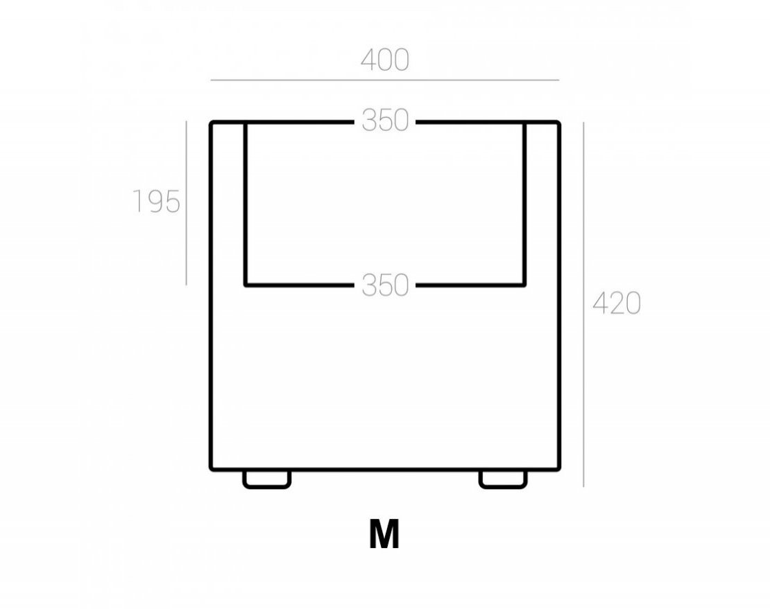 Кашпо-куб Cubo S-M - вид 3