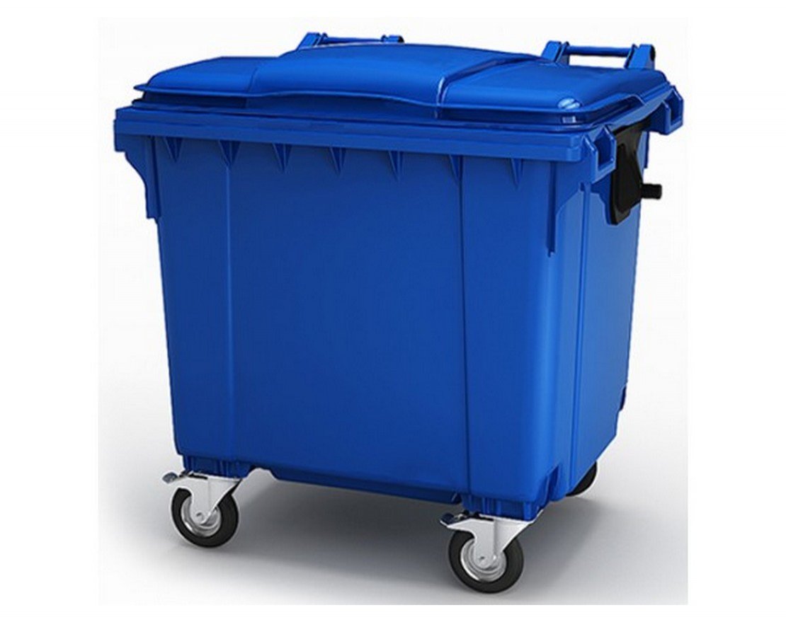 Контейнер 1100 литров пластиковый с плоской крышкой 22.C19 - вид 3