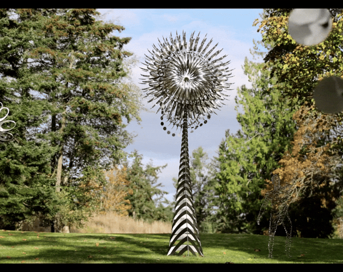 Скульптура из нержавеющей стали Сияние - вид 2