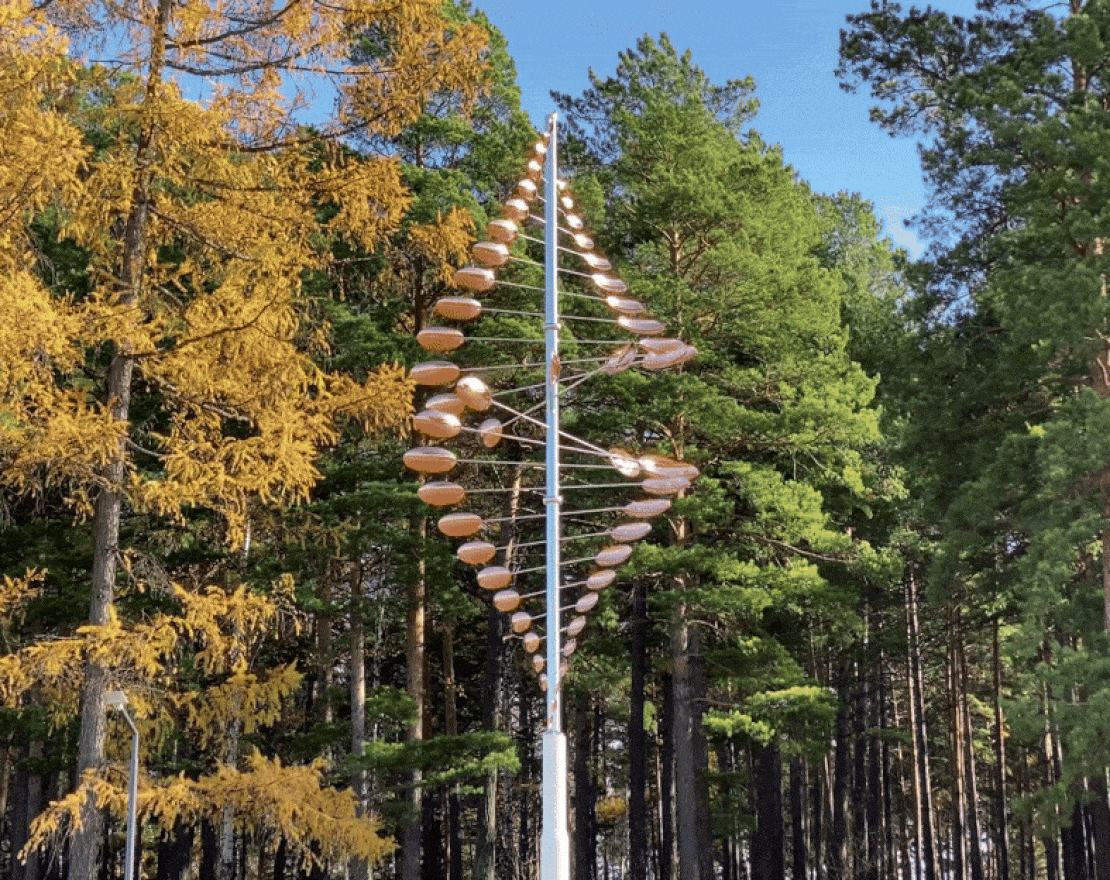 Скульптура из нержавеющей стали Торнадо - вид 2