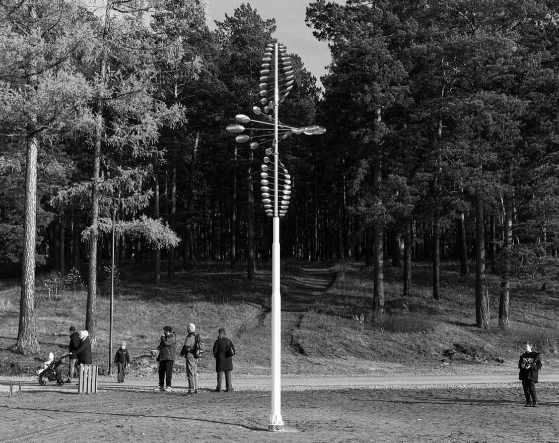 Скульптура из нержавеющей стали Торнадо - вид 4