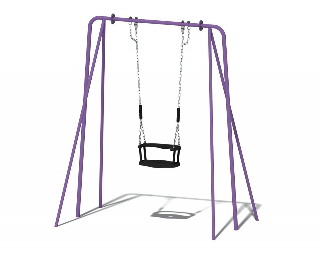 Уличные качели для детей на металлических стойках ИО 01100 - вид 2