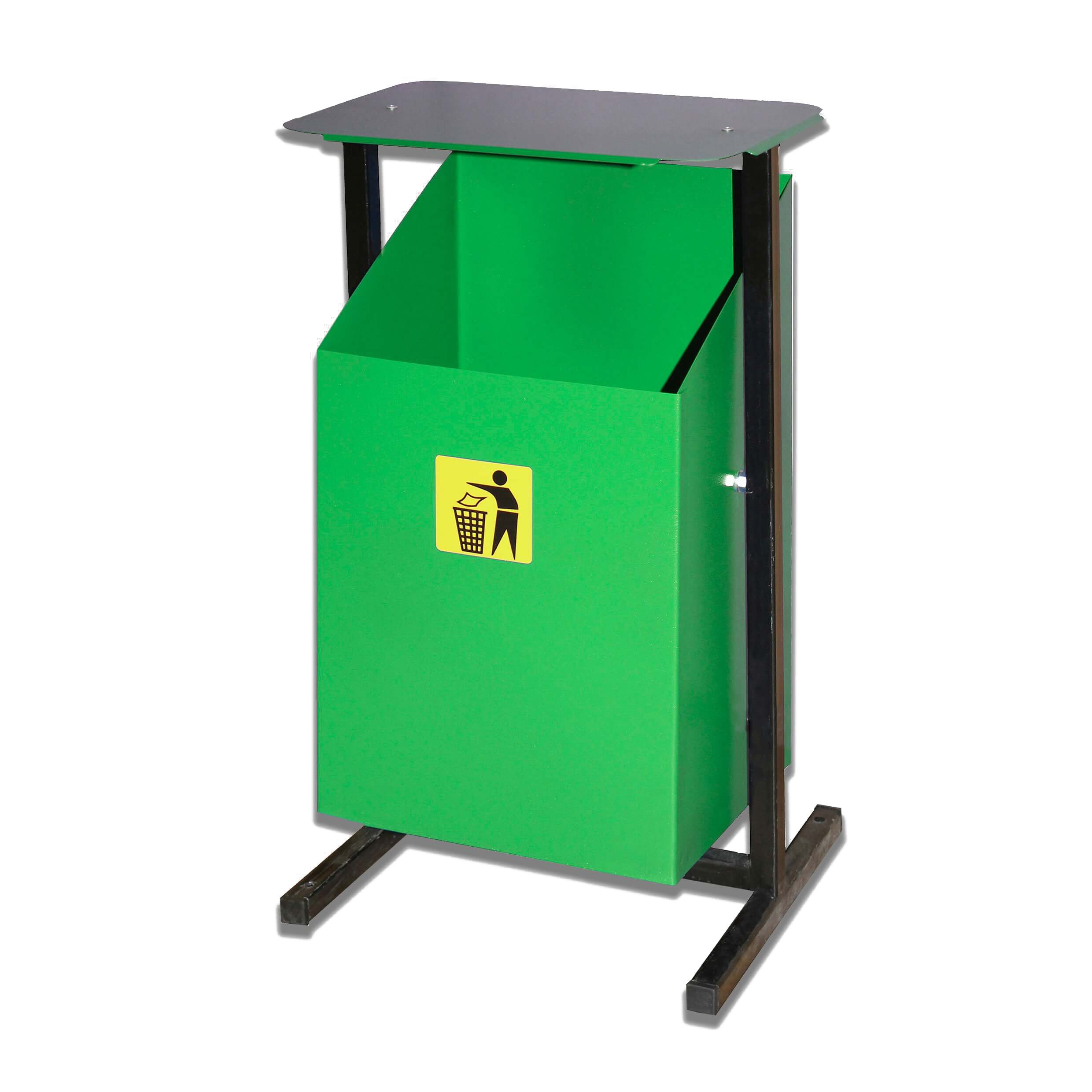 Урна уличная Уралочка 2 с крышкой - вид 4