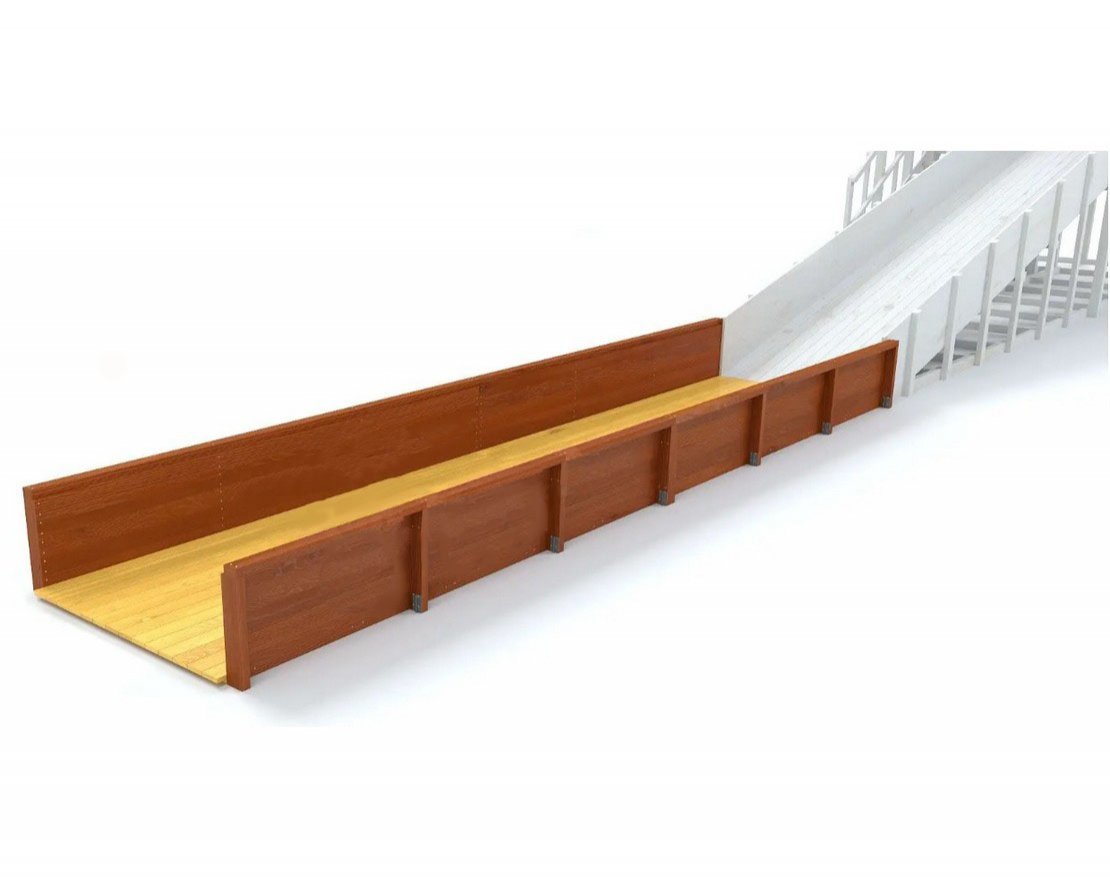 Выкат для зимней горки 3 м (ширина ската 1,35 м) - вид 4