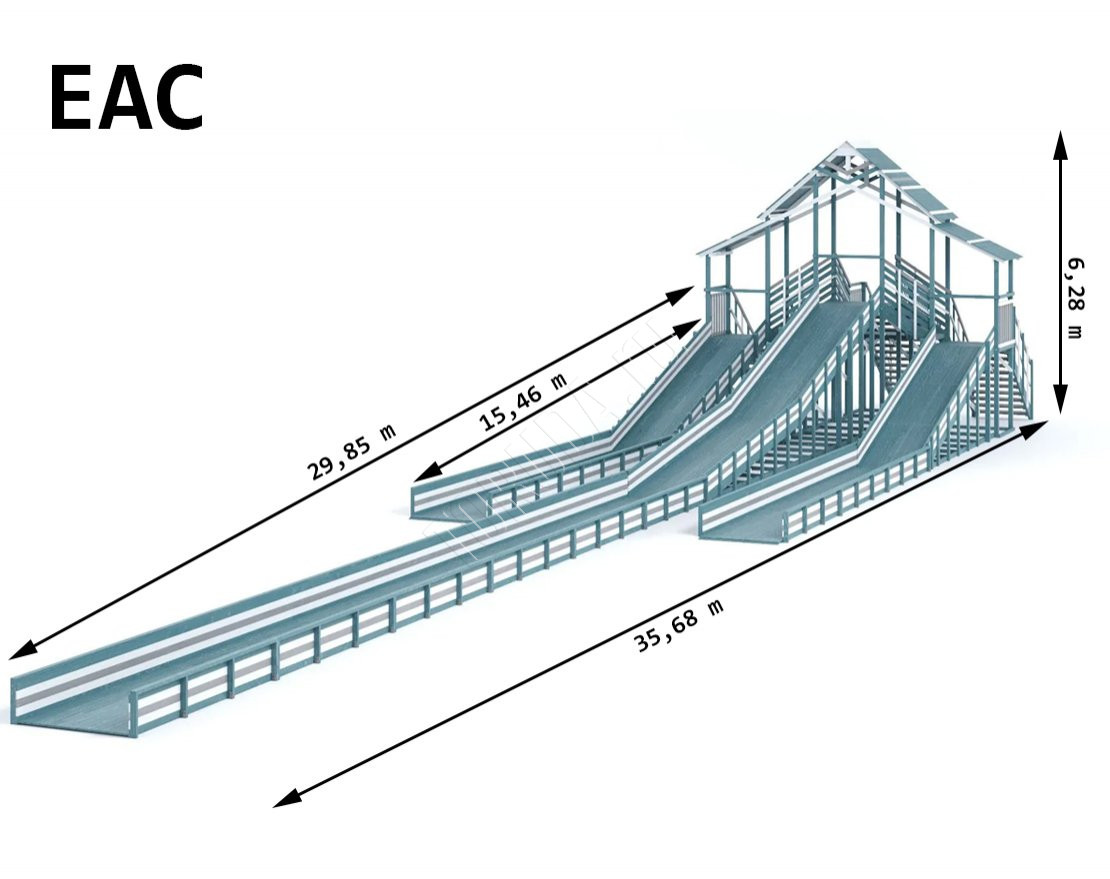Зимняя горка TORUDA Север-11/1 (3 ската, цвет - серый индиго)