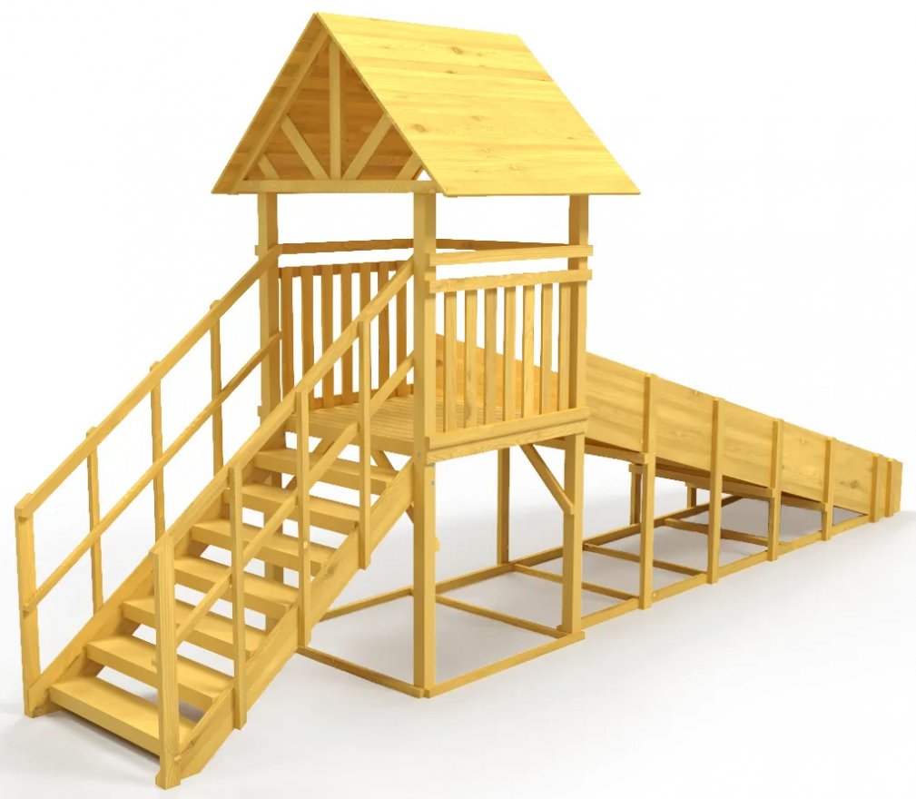 Зимняя деревянная горка TORUDA Север wood-5/1 (скат 5 м) - вид 4