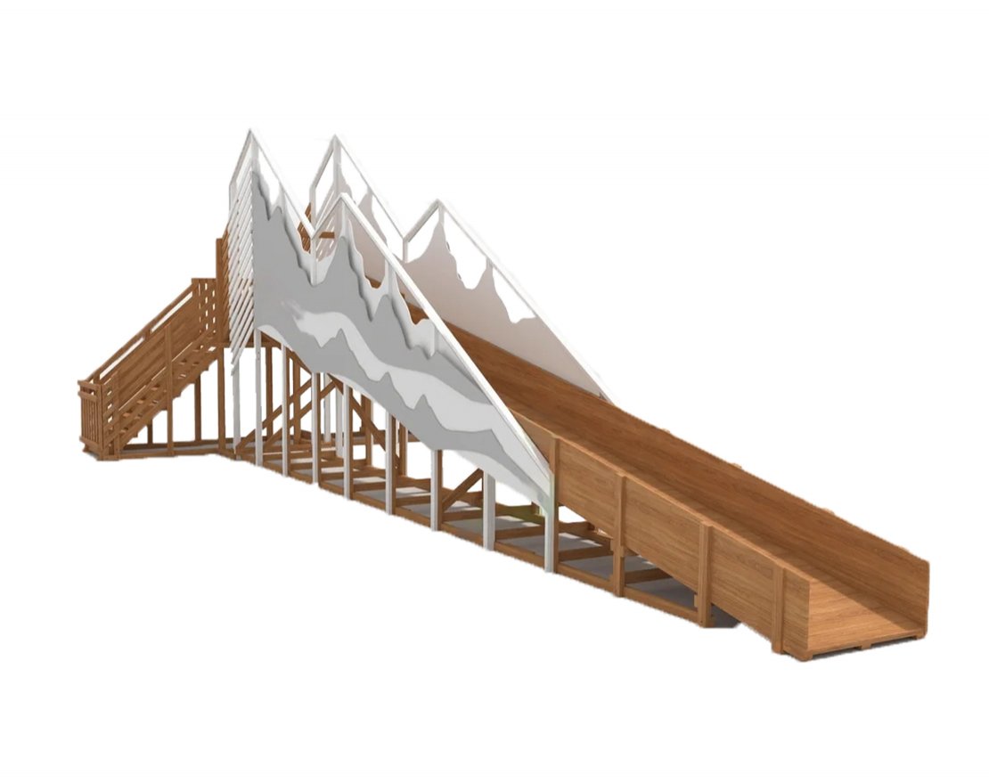 Зимняя горка Snow Fox 12 м, с двумя скатами (мод. 5) - вид 3