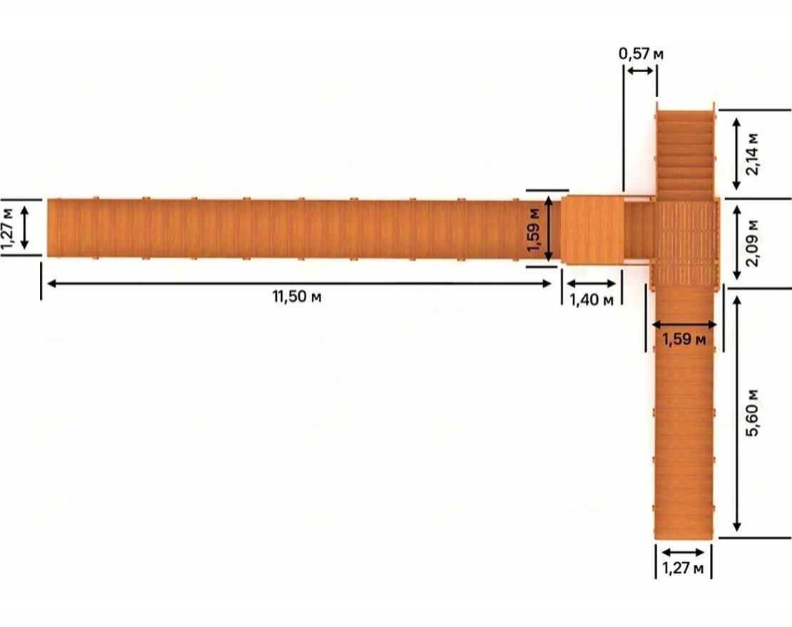 Зимняя горка Snow Fox с двумя скатами (мод. 2) - вид 2