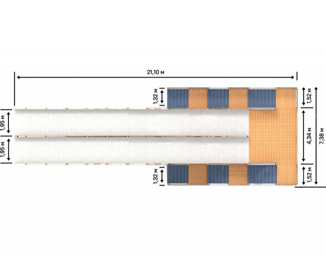Зимняя горка Snow Fox скат 18 м (мод. 3) - вид 4
