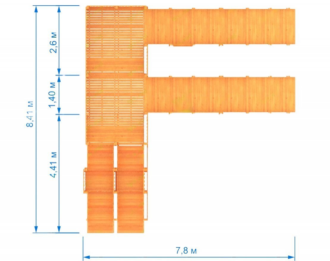 Зимняя горка Snow Fox, скат 5,9 м (мод. 2) - вид 3