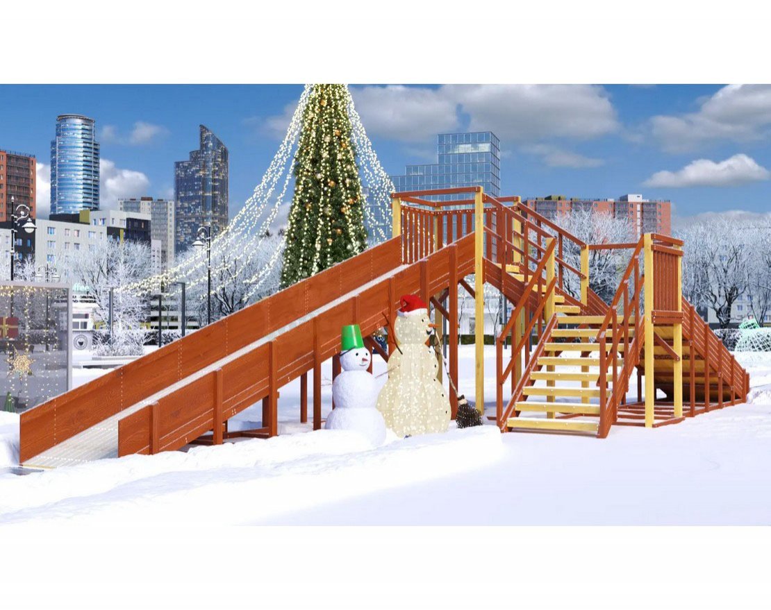 Зимняя горка TORUDA Север - 7/1 (скат 7,7 м и 5 м) - вид 3