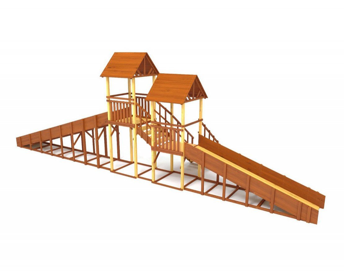 Зимняя горка TORUDA Север - 7/4 (скат 7,7 м и 5 м) - вид 4