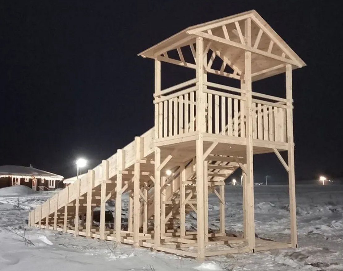 Зимняя горка TORUDA Север wood-8/1 (скат 9 м) - вид 2